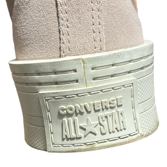 Converse Chuck Taylor Modern Lift Platform Pink Suede Trainers - Picture 3 of 5